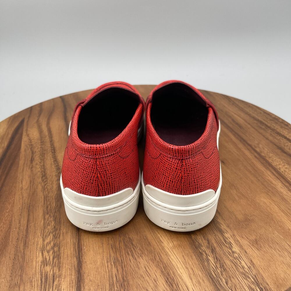 rag & bone Red Woven Slip-On Sneakers - Picture 4 of 9
